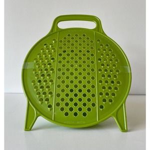 Vintage Hutzler Cheese Grater with Bowl Green Plastic Retro Kitchen Tool